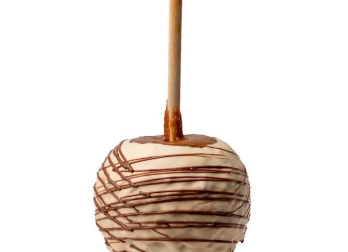 Peanut Butter Bomb Caramel Apple